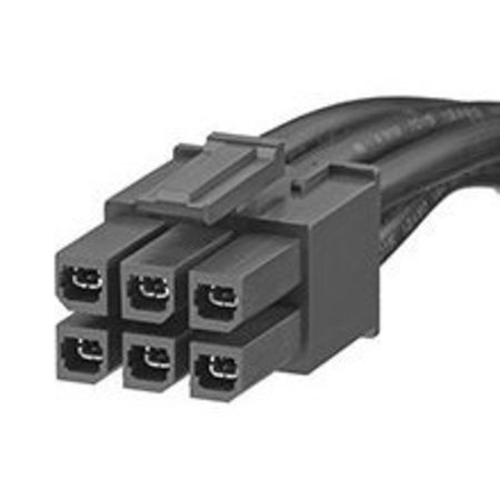 MOLEX Dc Power Cords Mega-Fit Cable Assy 6Ckt Dr 150Mm Blk 451360601